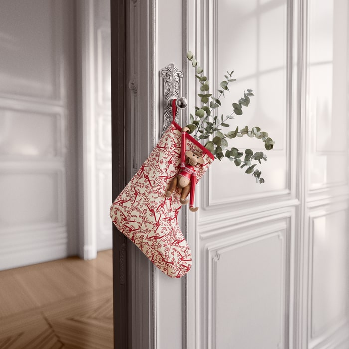 Kay Bojesen Christmas Stocking, Red/White, view 3