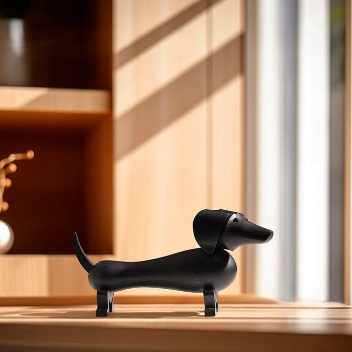 Kay Bojesen Dog, Dark Stained Oak, styled view