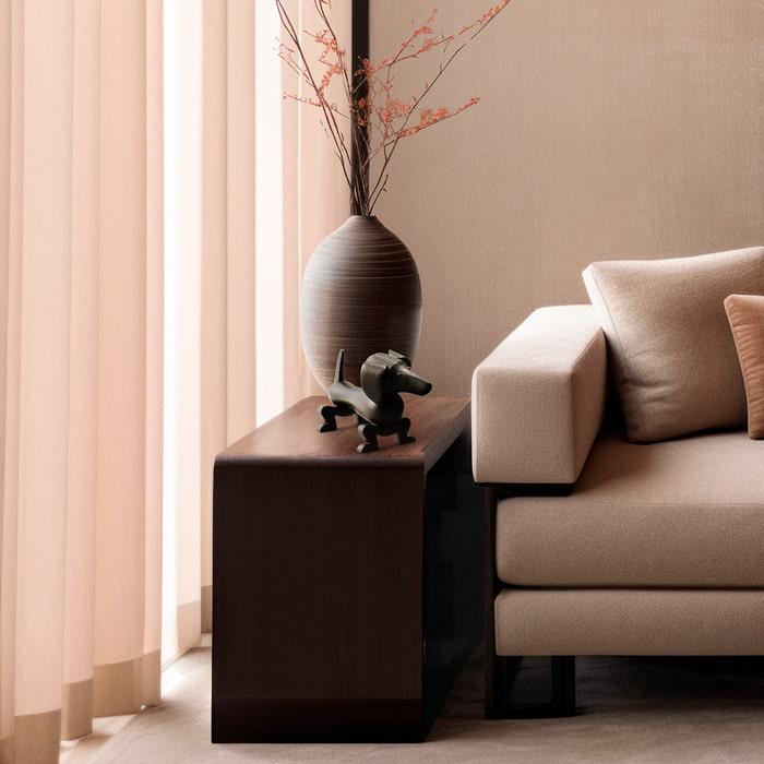 Kay Bojesen Dog, Dark Stained Oak, styled view