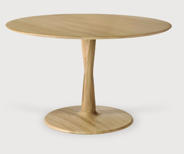 Torsion dining table - round - low height
