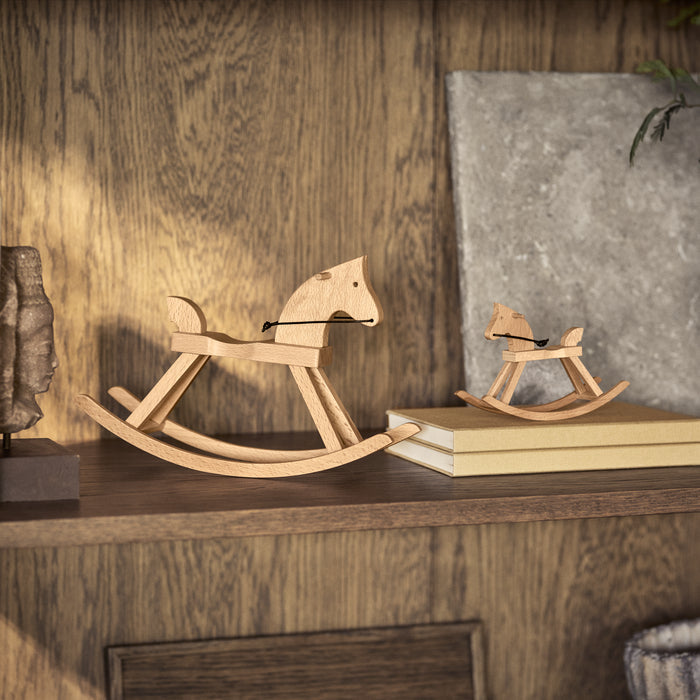 Kay Bojesen Rocking Horse Miniature, Beech, styled view
