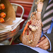 Kay Bojesen Monkey Bag Charm, Painted Oak, styled view