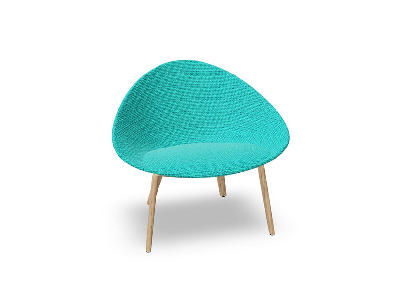 Adell 4 Leg Wood Lounge Chair With Fully Upholstered lounge chair Arper 
