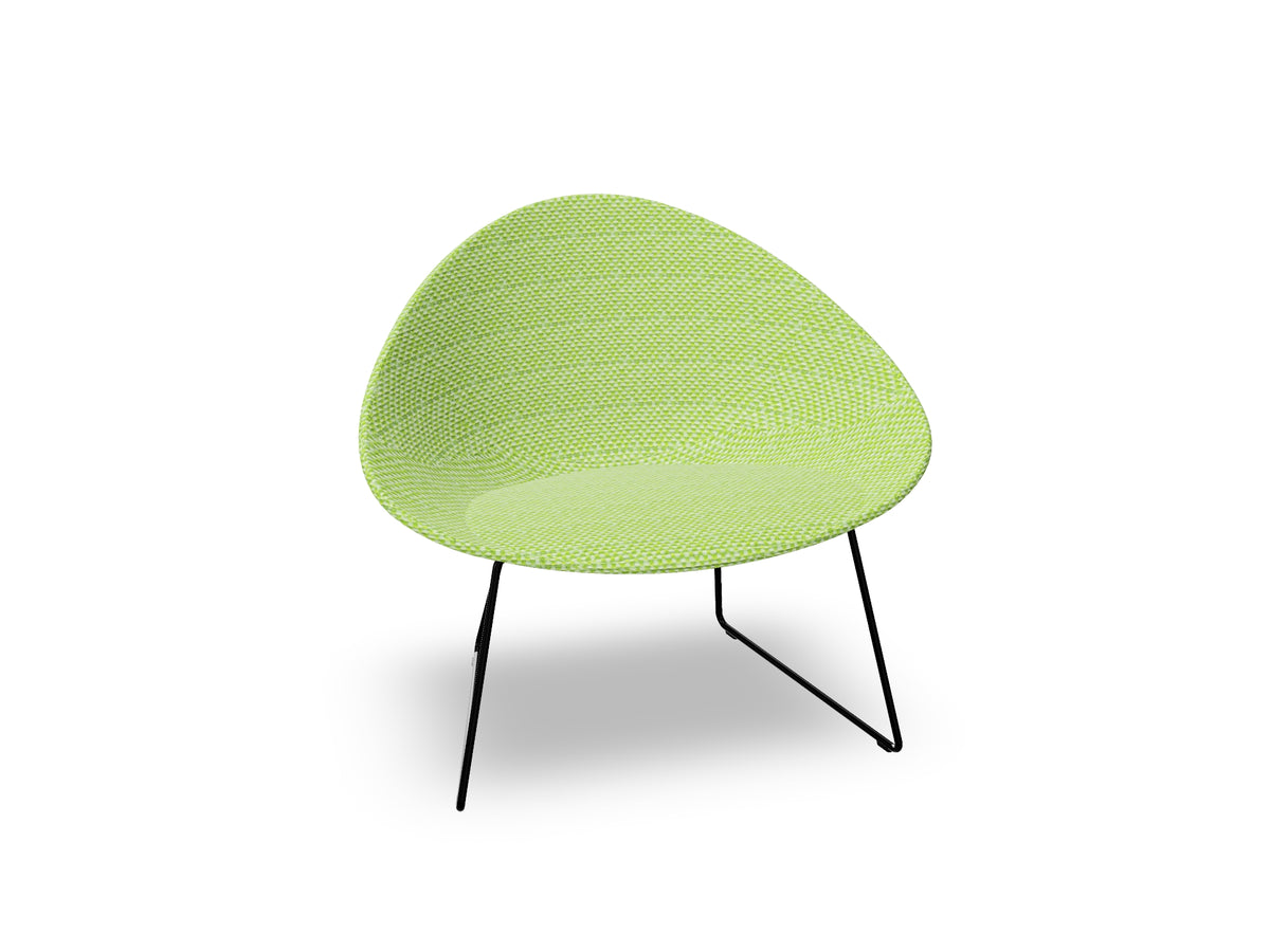 Adell Sled Base Lounge Chair With Fully Upholstered