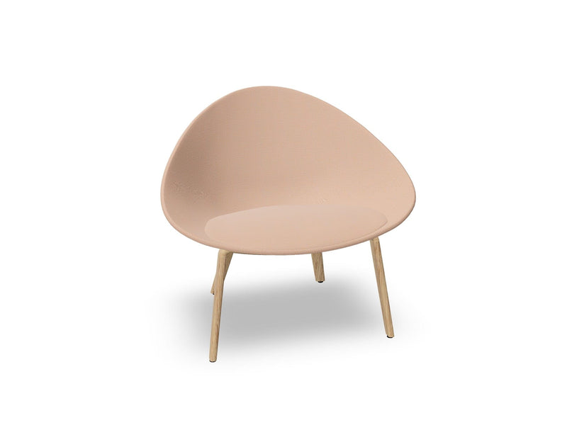 Adell 4 Leg Wood Lounge Chair With Fully Upholstered lounge chair Arper 