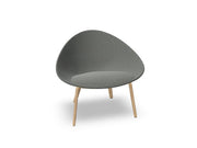 Adell 4 Leg Wood Lounge Chair With Fully Upholstered lounge chair Arper 
