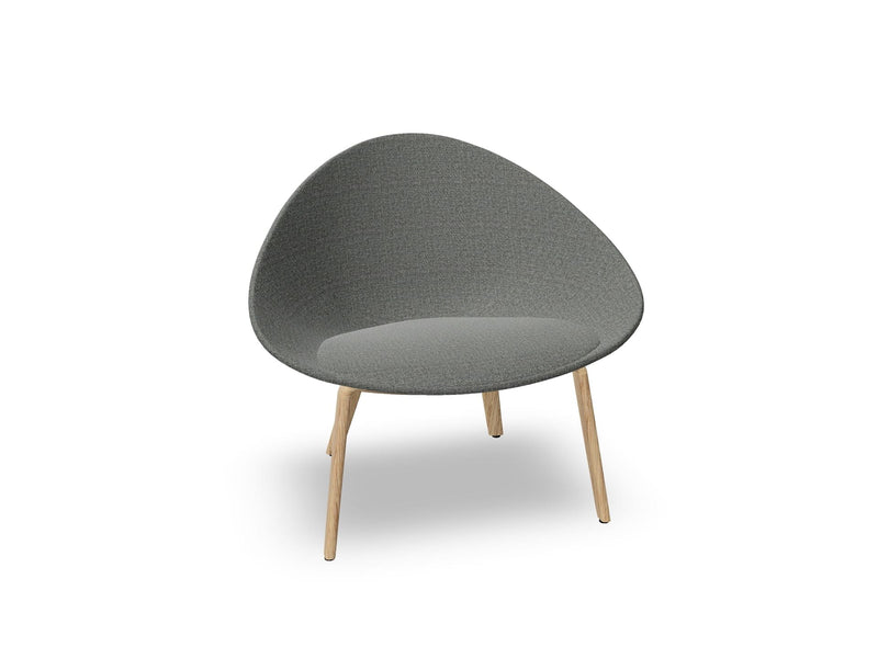 Adell 4 Leg Wood Lounge Chair With Fully Upholstered lounge chair Arper 