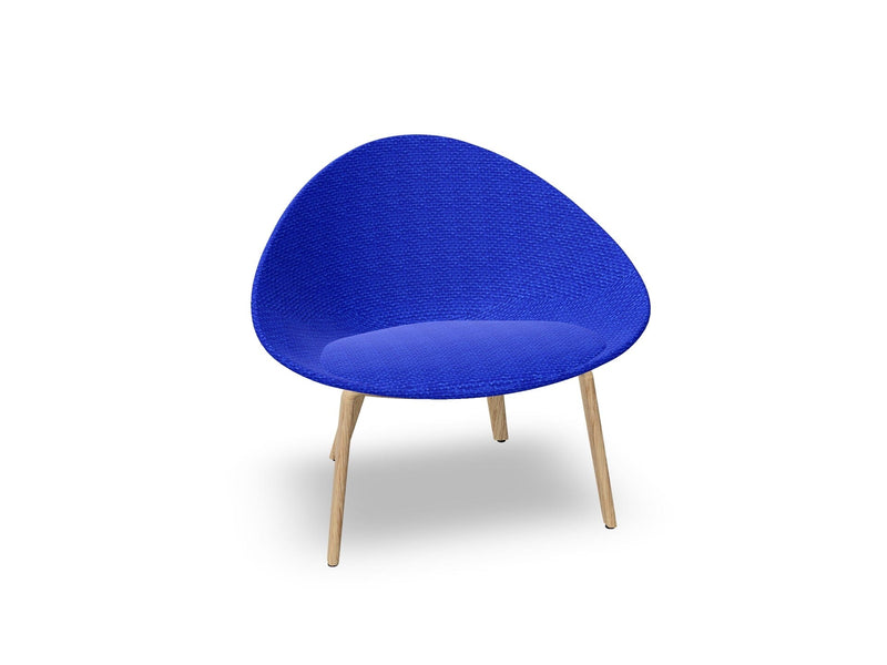 Adell 4 Leg Wood Lounge Chair With Fully Upholstered lounge chair Arper 