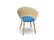 Duna 02 Wood Leg Chair With Seat Cushion Chairs Arper 