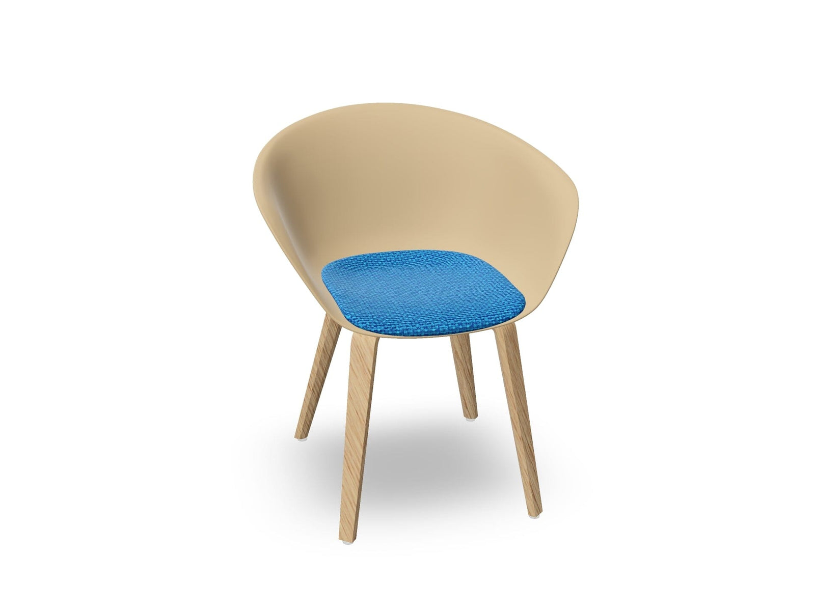 Duna 02 Wood Leg Chair With Seat Cushion Chairs Arper 