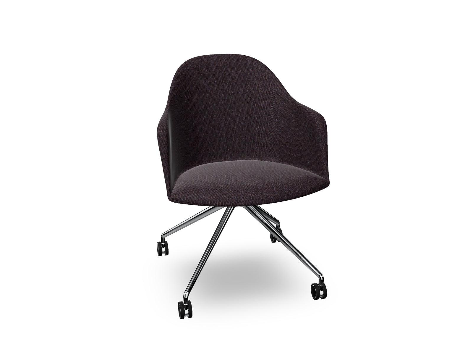 Cila fully upholstered Armchair With Fixed Trestle Base