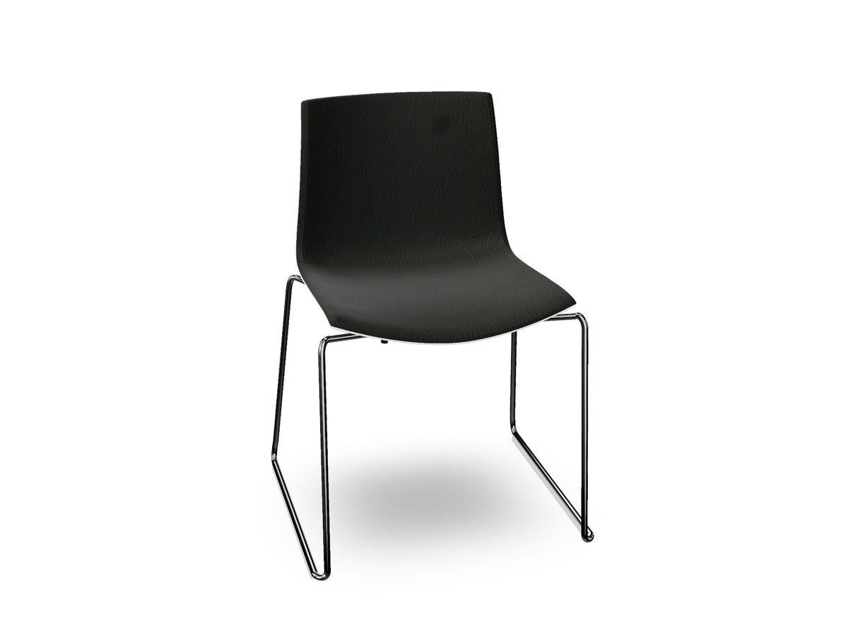 Catifa 46 Sled Base Polypropylene with Front-Face Upholstery