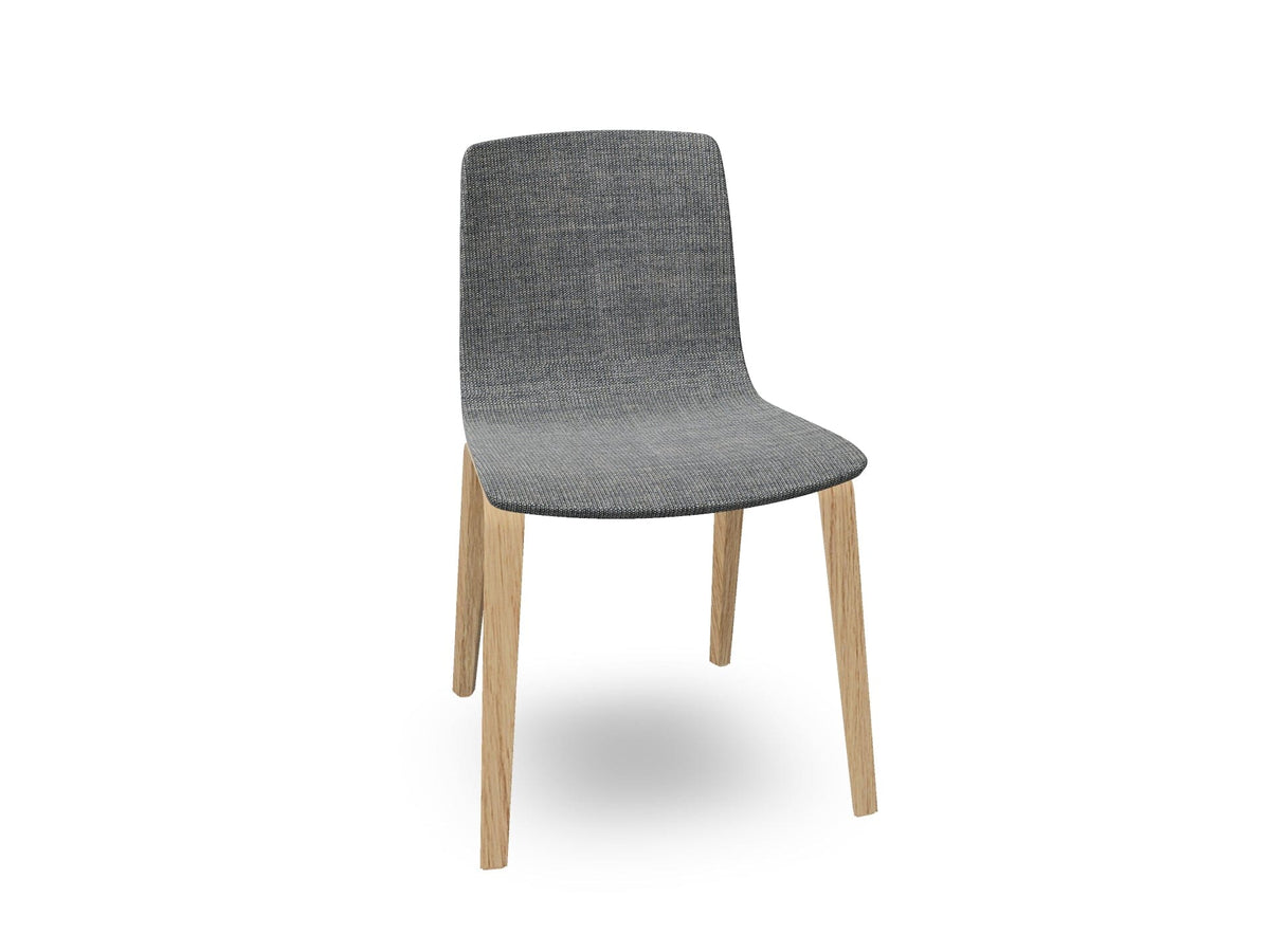 Aava 02-4 Wood Legs Chair With Fully Upholstered Chairs Arper 