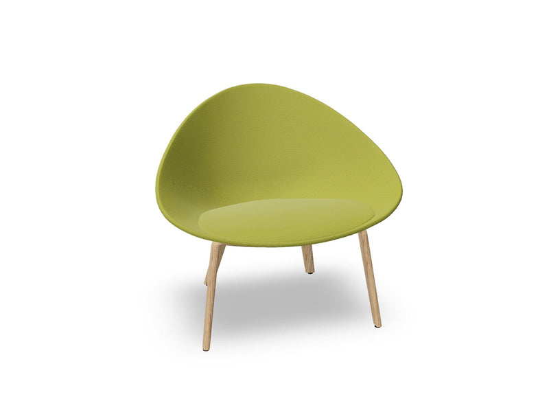 Adell 4 Leg Wood Lounge Chair With Fully Upholstered lounge chair Arper 