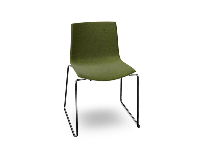 Catifa 46 Sled Base Polypropylene with Front-Face Upholstery