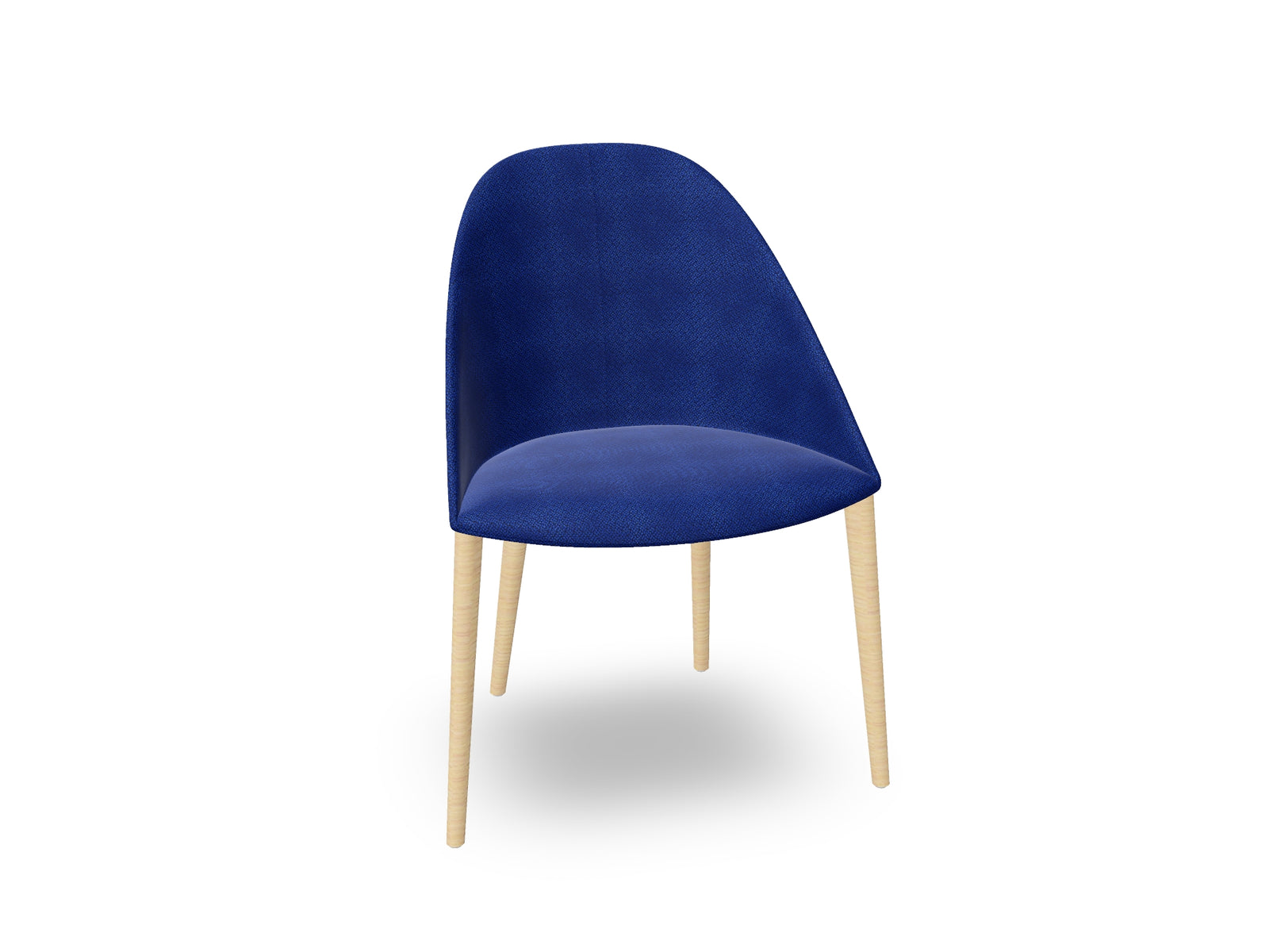 Cila Fully Upholstered Chair With Timber Oak Four-leg Base