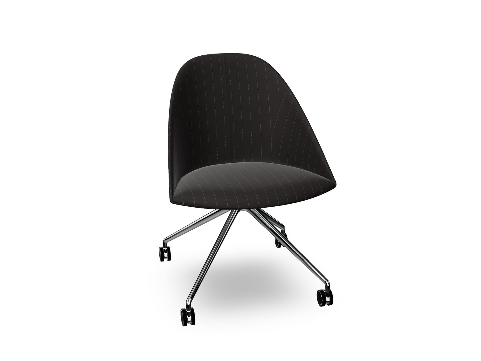 Cila Fully Upholtered Chair With Fixed Trestle Base