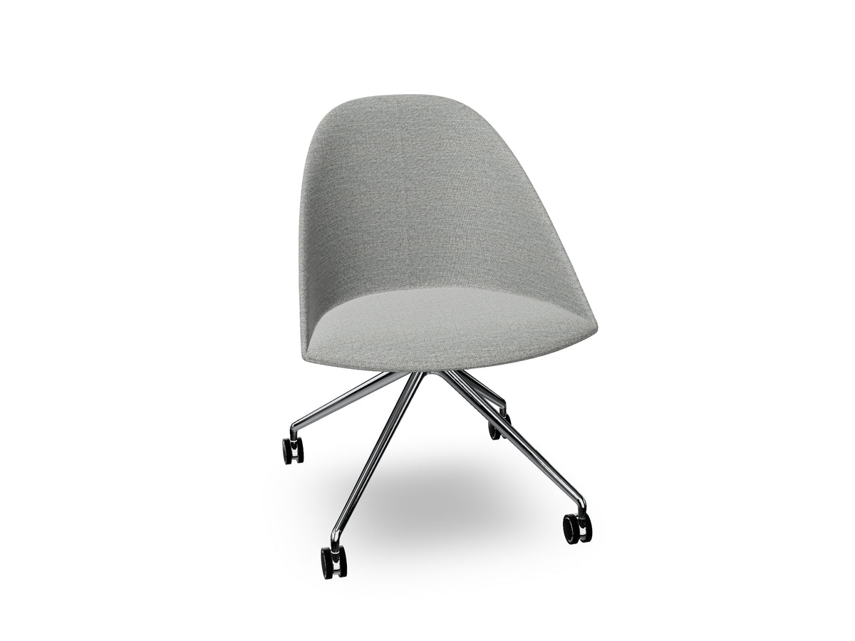 Cila Fully Upholtered Chair With Fixed Trestle Base