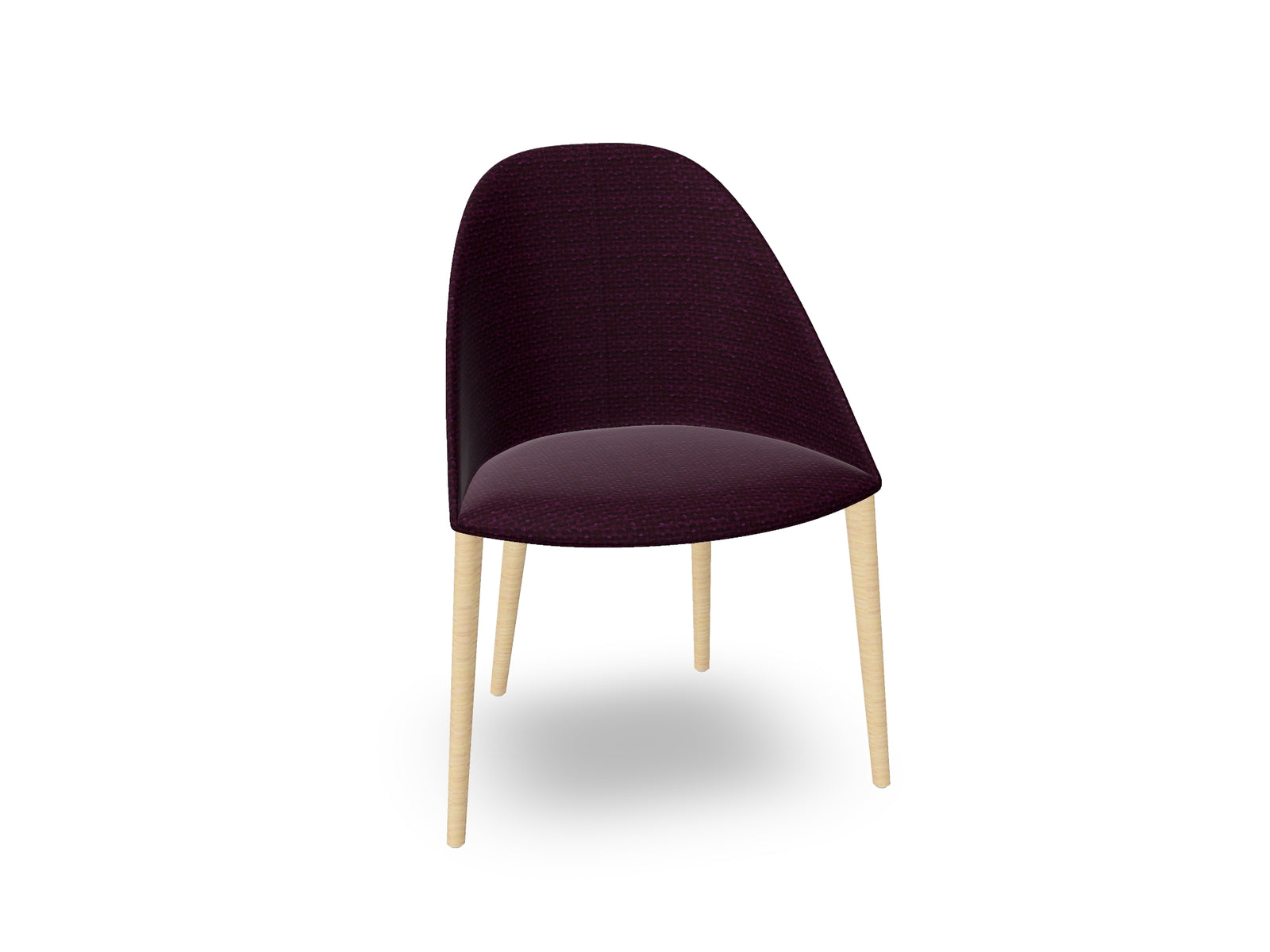 Cila Fully Upholstered Chair With Timber Oak Four-leg Base