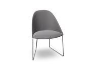 Cila Fully Upholstered Chair With Sled Base Chairs Arper 