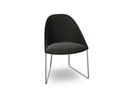 Cila Fully Upholstered Chair With Sled Base Chairs Arper 