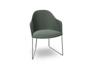 Cila Fully Upholstered Armchair With Sled Base Chairs Arper 