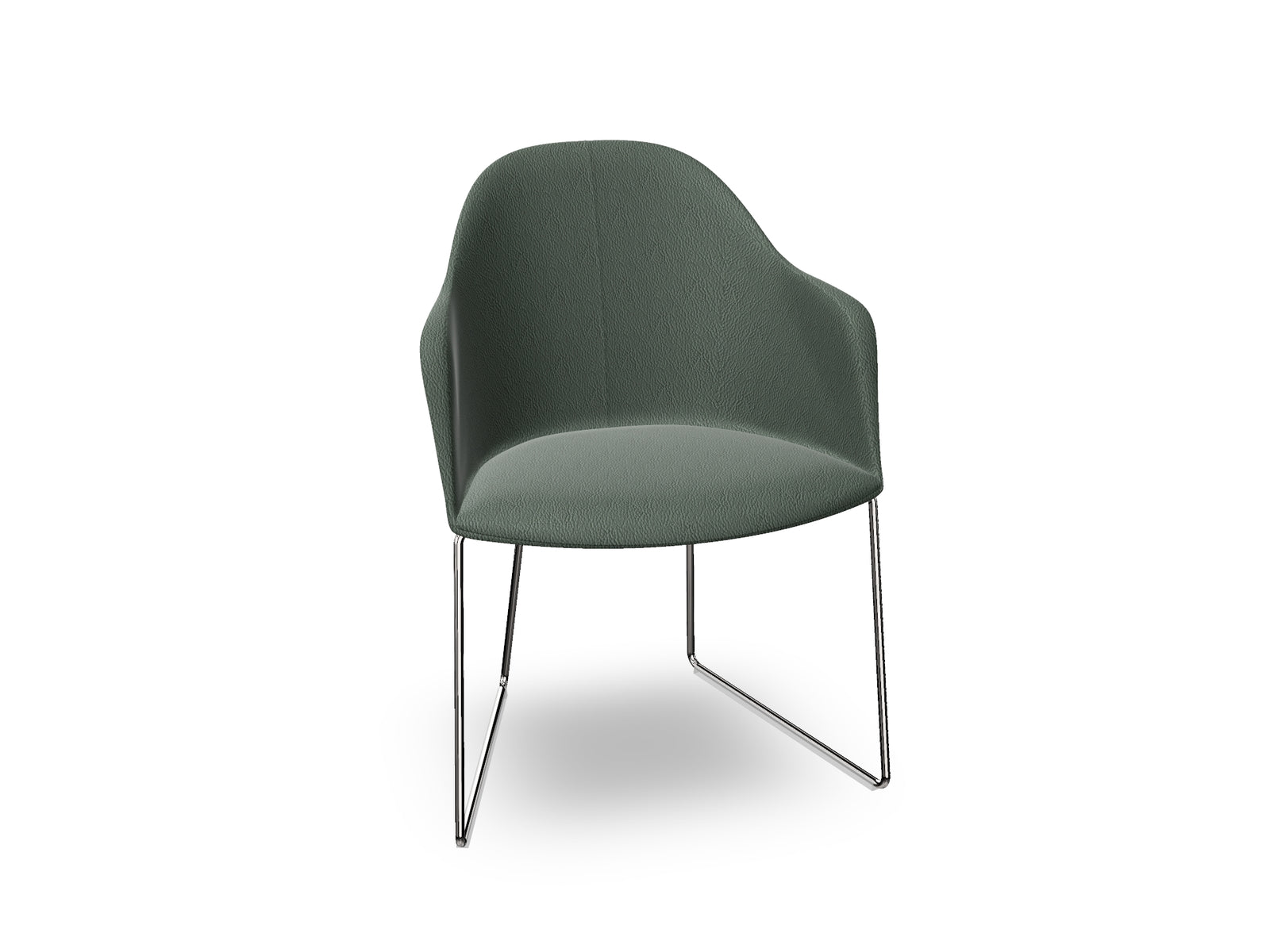Cila Fully Upholstered Armchair With Sled Base