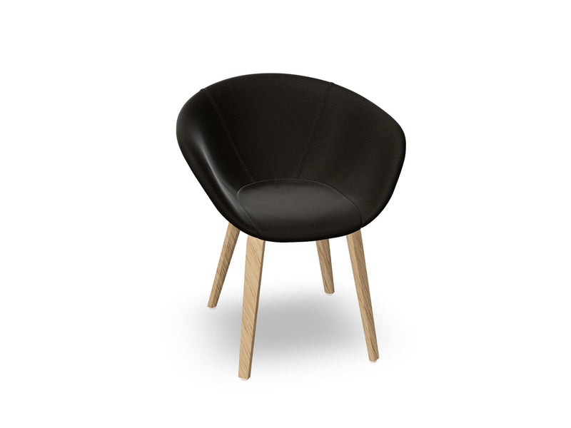 Duna 02 Wood Leg Chair With Full Upholstery Chairs Arper 