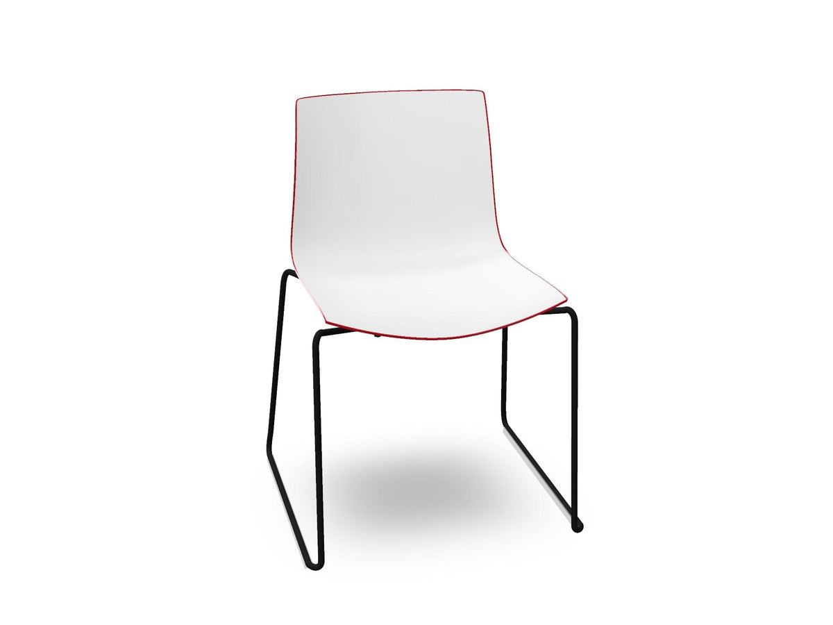 Catifa 46 Polypropylene Bi-Color Sled Base Chair Side/Dining Arper 