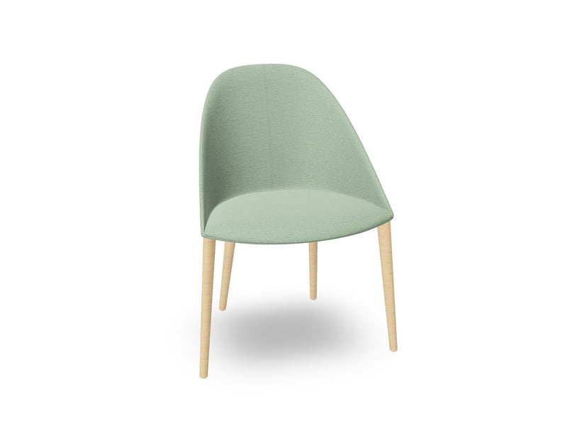 Cila Fully Upholstered Chair With Timber Oak Four-leg Base
