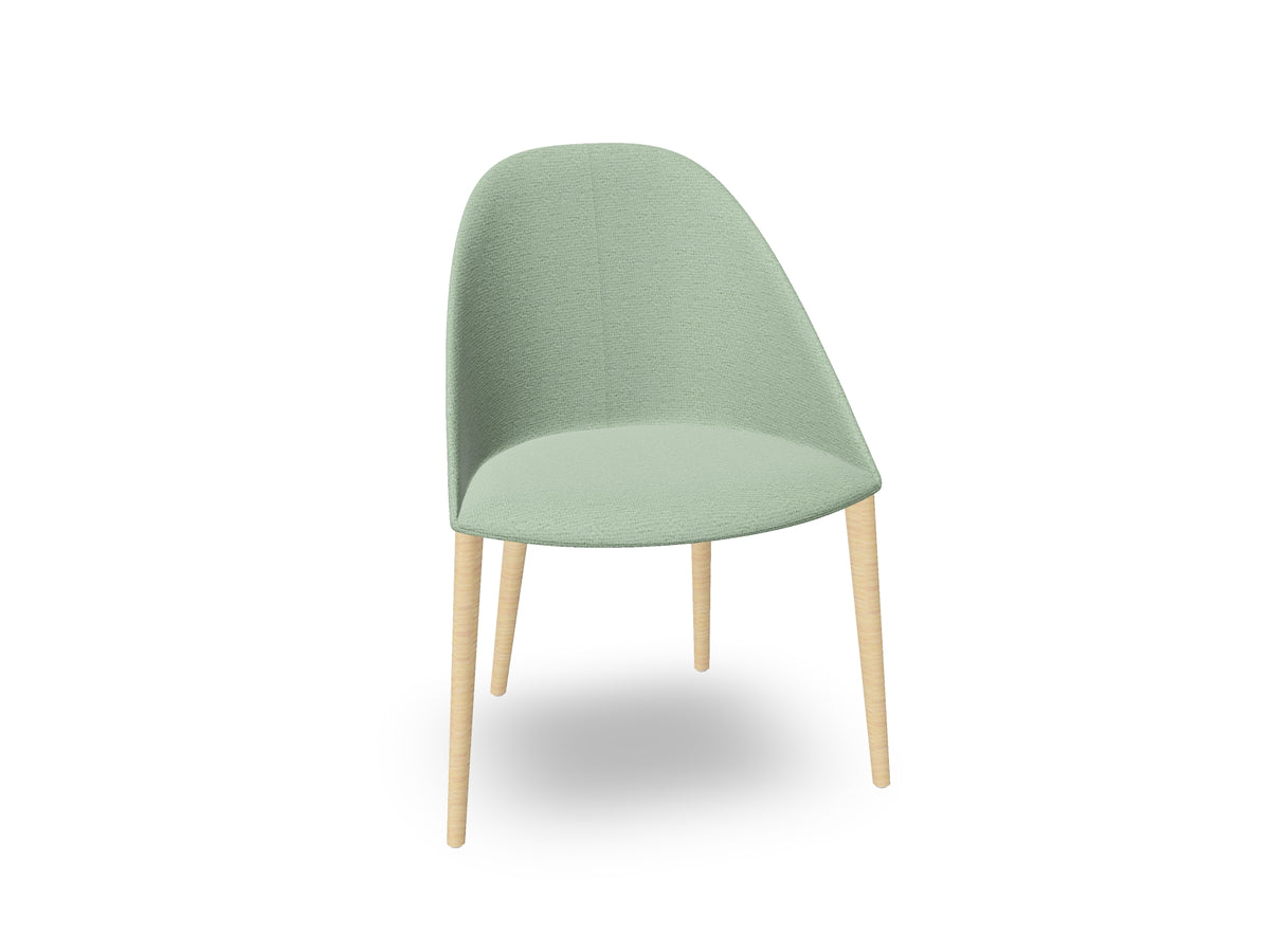 Cila Fully Upholstered Chair With Timber Oak Four-leg Base