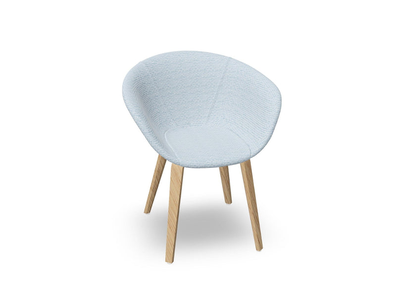 Duna 02 Wood Leg Chair With Full Upholstery Chairs Arper 