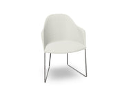 Cila Fully Upholstered Armchair With Sled Base Chairs Arper 