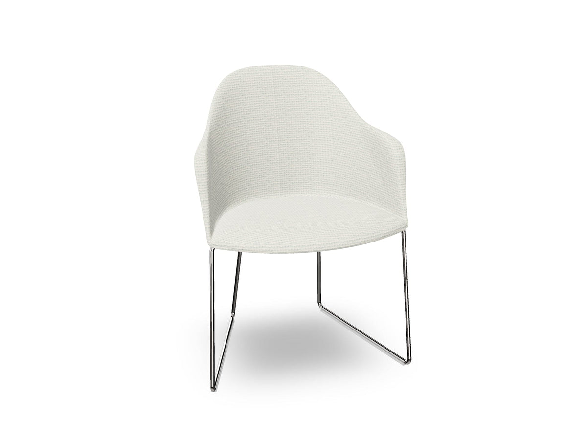 Cila Fully Upholstered Armchair With Sled Base Chairs Arper 