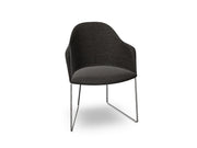 Cila Fully Upholstered Armchair With Sled Base Chairs Arper 