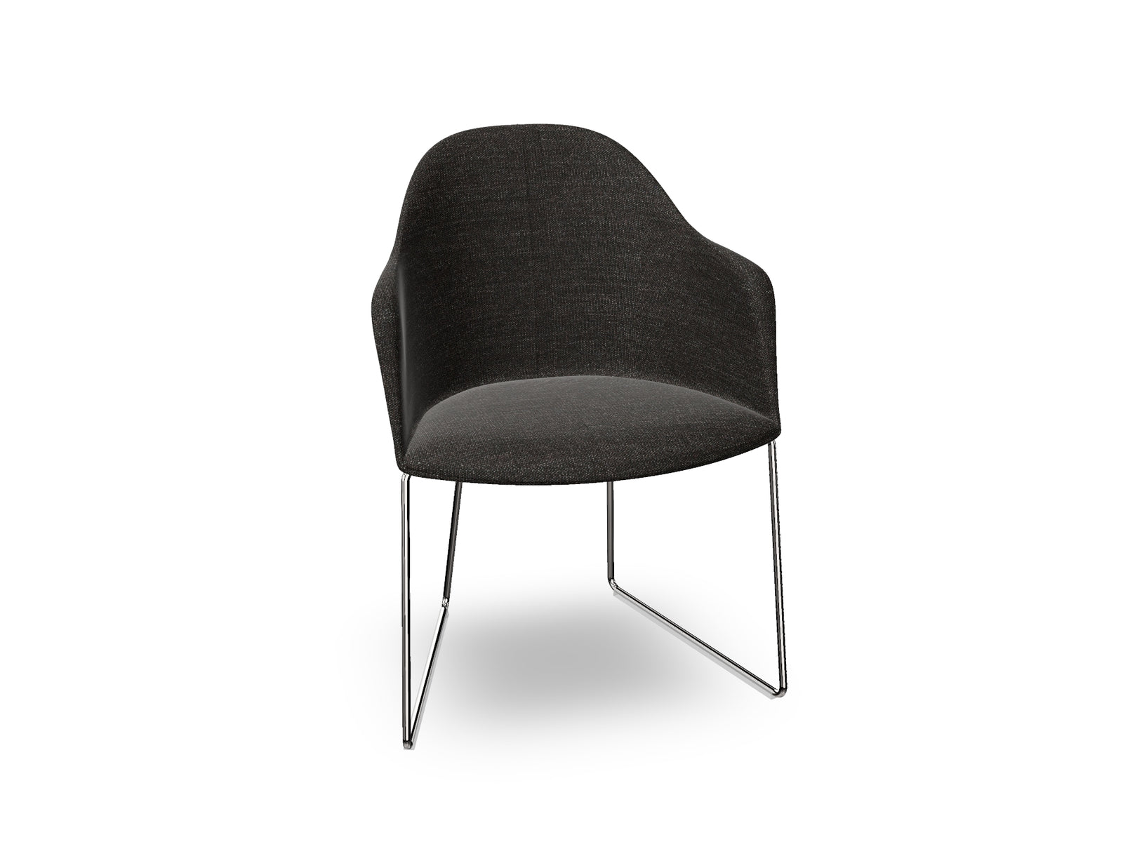 Cila Fully Upholstered Armchair With Sled Base
