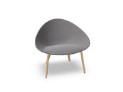 Adell 4 Leg Wood Lounge Chair With Fully Upholstered lounge chair Arper 