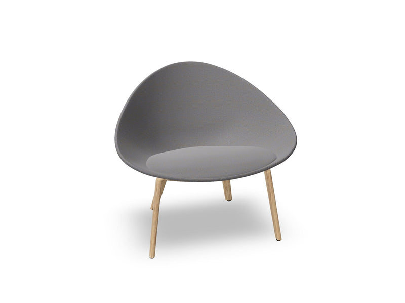 Adell 4 Leg Wood Lounge Chair With Fully Upholstered lounge chair Arper 