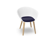 Duna 02 Wood Leg Chair With Seat Cushion Chairs Arper 