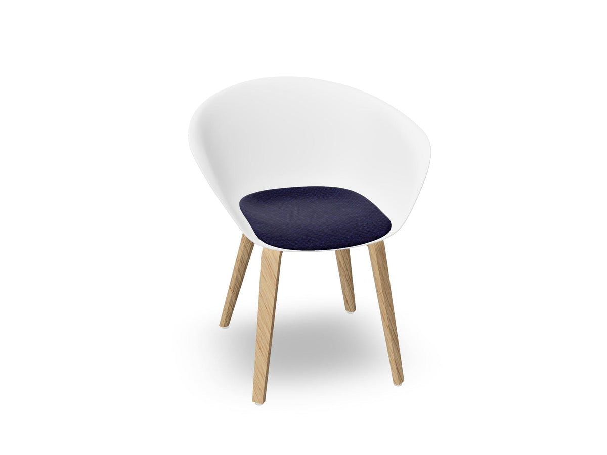 Duna 02 Wood Leg Chair With Seat Cushion Chairs Arper 