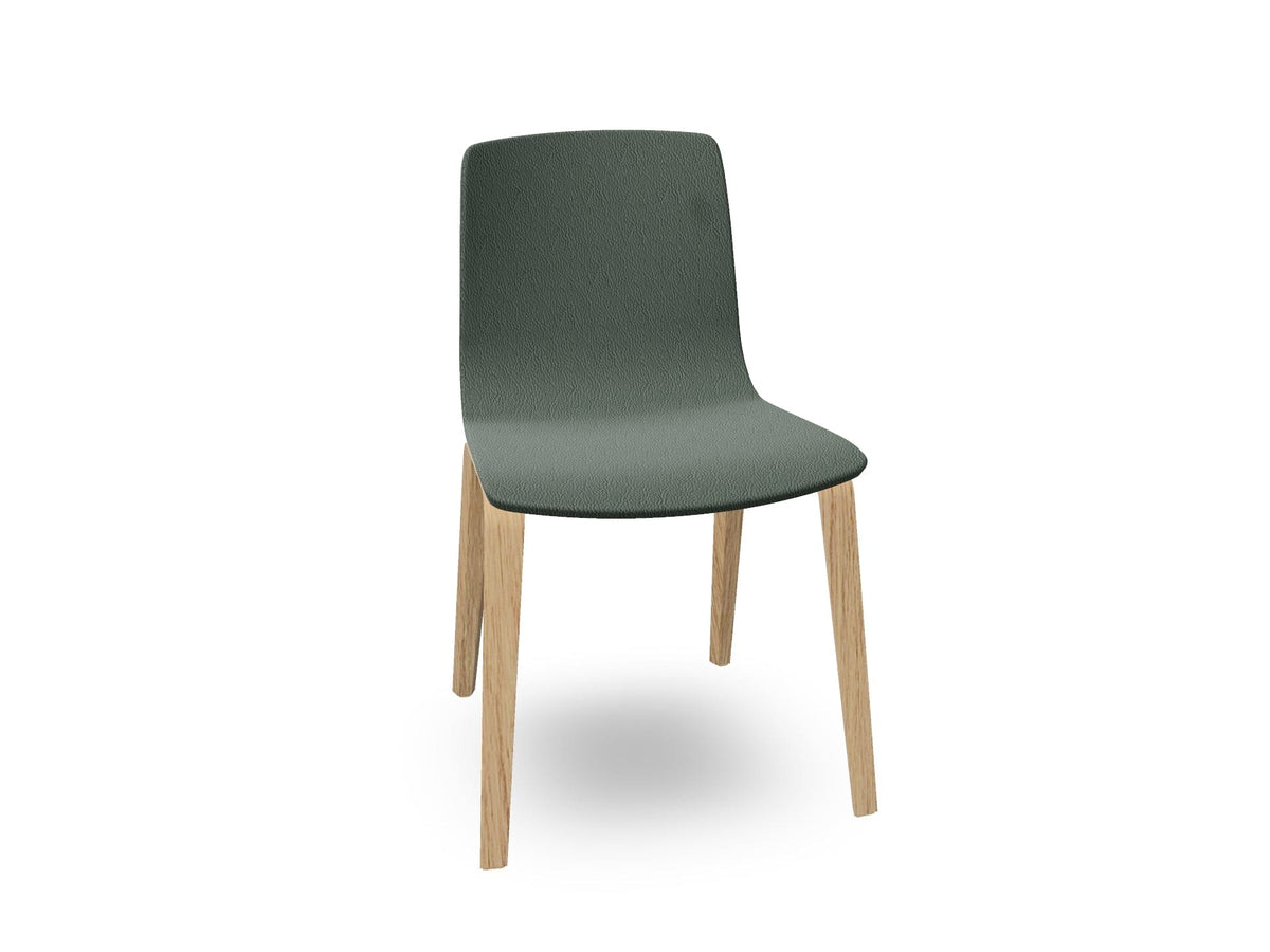 Aava 02-4 Wood Legs Chair With Fully Upholstered Chairs Arper 