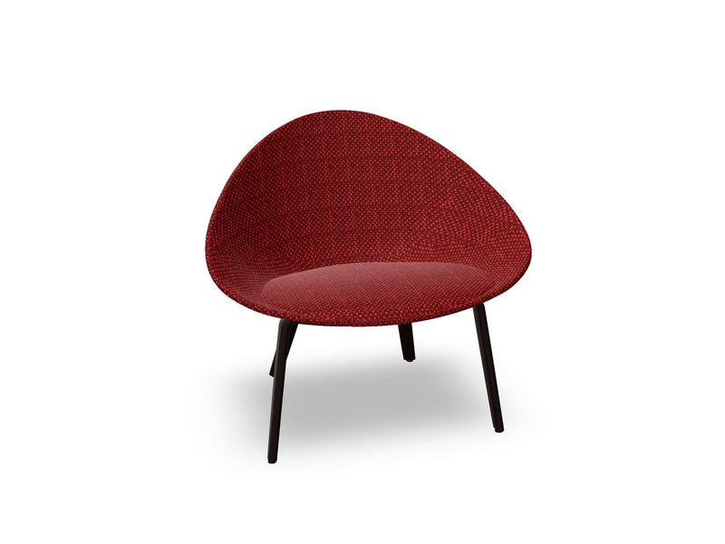 Adell 4 Leg Wood Lounge Chair With Fully Upholstered lounge chair Arper 