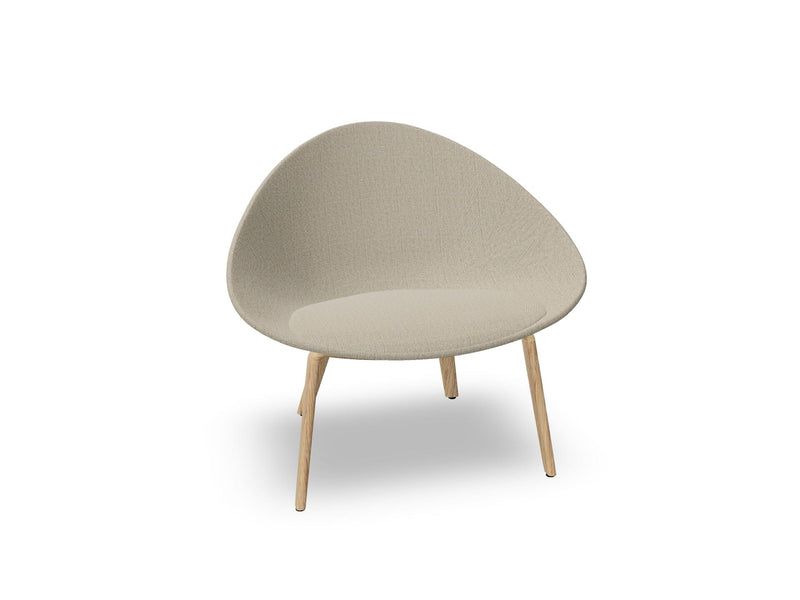 Adell 4 Leg Wood Lounge Chair With Fully Upholstered lounge chair Arper 