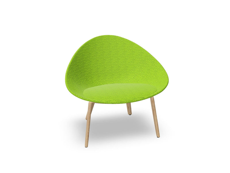 Adell 4 Leg Wood Lounge Chair With Fully Upholstered lounge chair Arper 