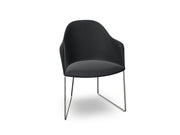 Cila Fully Upholstered Armchair With Sled Base Chairs Arper 