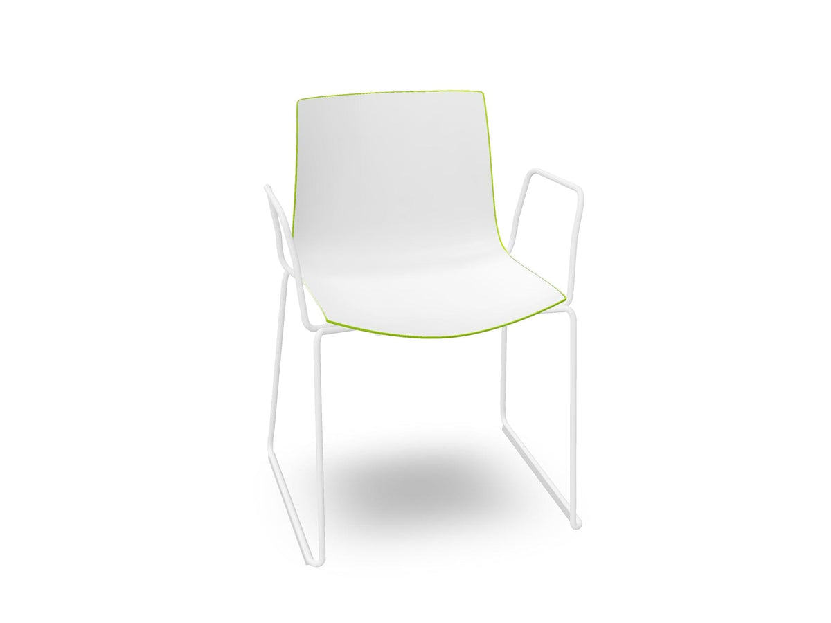 Catifa 46 Polypropylene Bi-Color Sled Base Chair Side/Dining Arper 