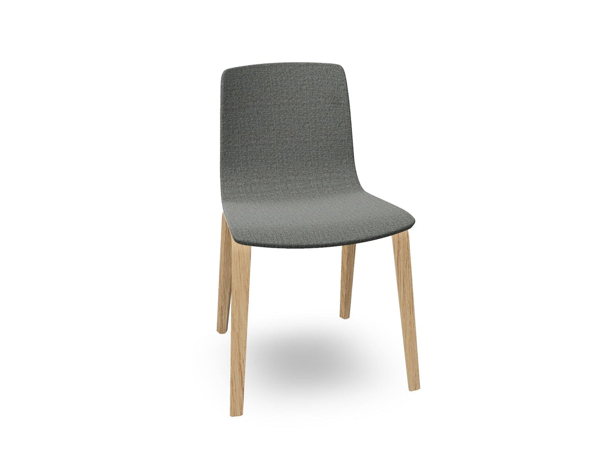 Aava 02-4 Wood Legs Chair With Fully Upholstered Chairs Arper 