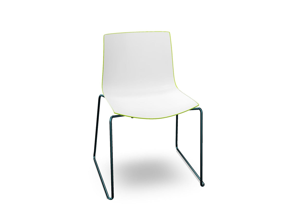 Catifa 46 Polypropylene Bi-Color Sled Base Chair Side/Dining Arper 
