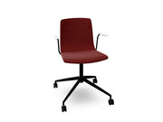 Aava 02 Fixed Trestle Base Chair With Fully Upholstered Chairs Arper 