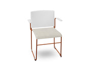 Stacy Sled Chair with Armrests Armchair Arper Rust - V63 PS00005 